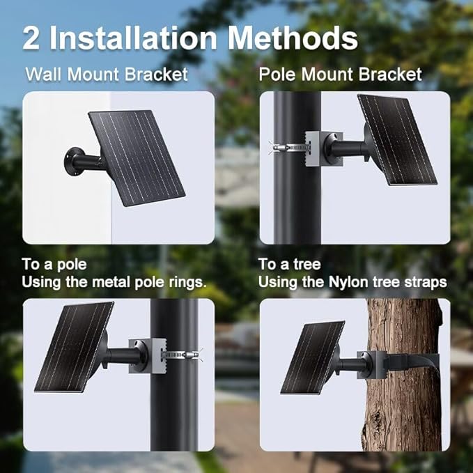 10W Trail Camera Solar Panel 10400mAh Built-in Battery 12V/0.8A &amp 5V/1.5A Output IP66 Waterproof High-Efficiency Power Durable Solar Charger Supply for AP Router Outdoor Wildlife Monitoring