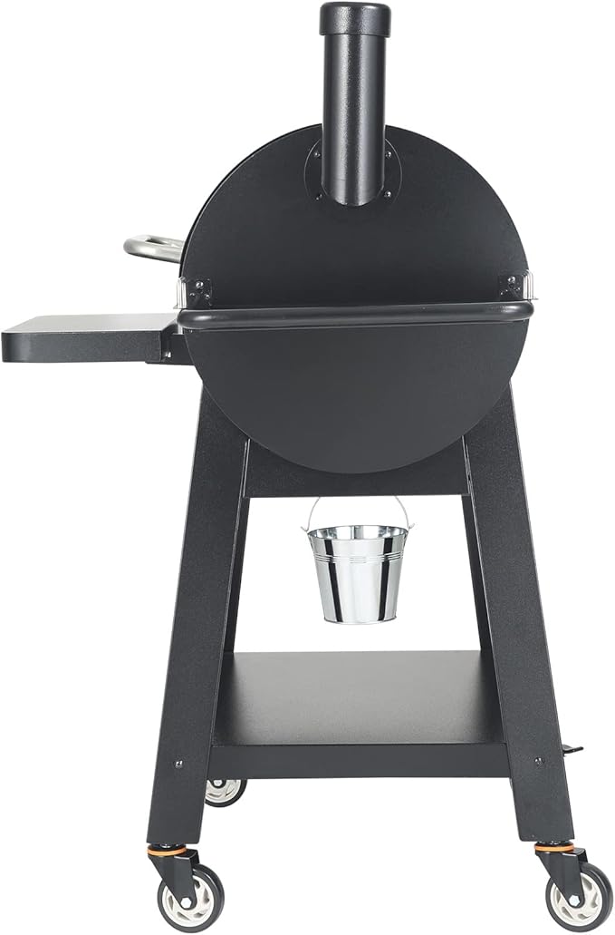 VEVOR Smoker Grill Portable Wood Pellet Grill with Cart 8 IN 1 BBQ Grill with PID Temperature Control for Outdoor Cooking Barbecue Camping Picnic 730 sq Patio and Backyard Black