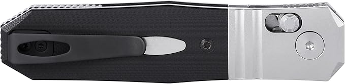 CRKT Redemption Compact Everyday Carry Folding Knife with Crossbar Lock: MagnaCut Plain Edge Blade G10 Stainless Steel Handle Reversible Pocket Clip K550KXP