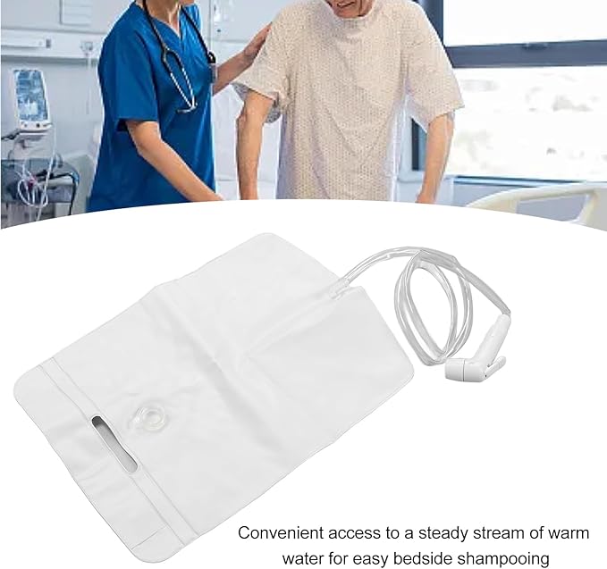 Bedside Shower Water Bag Portable Camping Shower Bag for Hair Washing In Bed Inflatable Shampoo Basin Elderly