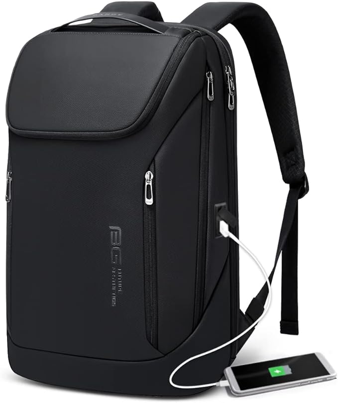 BANGE Business Smart Backpack Waterproof fit 15.6 Inch Laptop Backpack with USB Charging PortTravel Durable Backpack