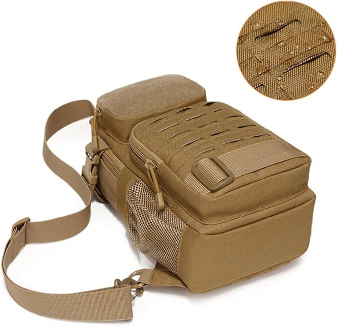 Tactical Sling Bag Adjustable Crossbody Bag Military Chest Bag for Outdoor Cycling Running Fishing Camping Climbing
