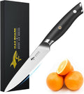 MAD SHARK 5 inch Paring Knife Small Kitchen Knives Ergonomic Handle Ultra Sharp Fruit Knife for FruitsVegetables Forged Synergy by German Stainless Steel
