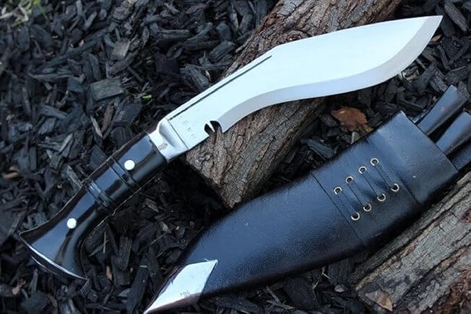 8 Inches Full Tang Service No. 1 Remade Kukri - Nepali Army Issue Khukuri Knife - Hand Forged Oil Tempered Carbon Steel Blade - Ready for Work