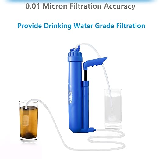 FS-TFC 6-Stage Portable Water Filter 0.01 Micron UF and CTO Improving Tastes Water Purifier Survival Gear 1.5L/Min Fast Flow for Hiking Camping Travel and Emergency Preparedness
