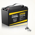 12V 100Ah LiFePO4 Battery - Small RV Battery with 100A BMS 15000+ Deep Cycles Solar Energy Storage Lithium Phosphate Batteries for Home Motor Travel Trailer Camping Off-Grid Power
