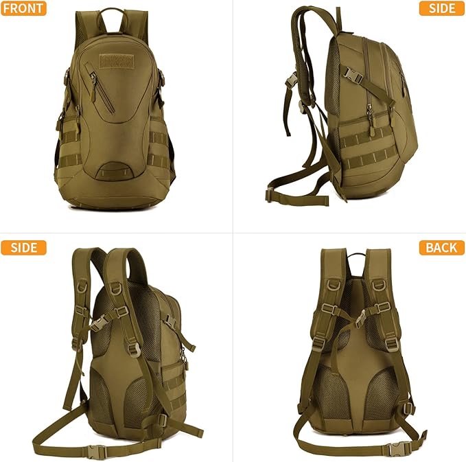 HUNTVP Military MOLLE Backpack Rucksack Gear Tactical Assbault Packbag 20L for Hunting Camping Trekking Travel | Rucksack Gear Assbault Packbag Hunting Camping