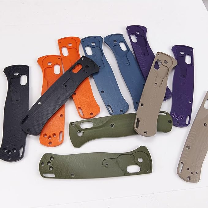 1 Pair Non-slip G10 Scales Fits for Bugout 535 Handle Patch Blank DIY Replacement in Black