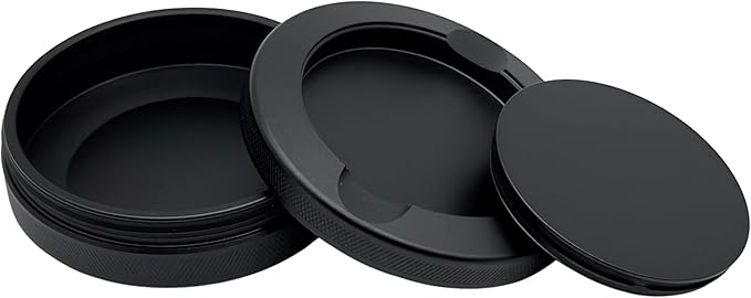 2.0 - Metal Container for Zyns: Extra Pouch Capacity &amp Used Compartment Easy-Open &amp Durable Pouch Can for Zyns User (Custom Stealth Black)