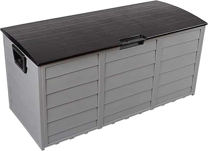 The 75 Gallon Plastic Storage Box is Suitable for Outdoor Storage in Courtyards Gardens and Yards that are Weather Resistant