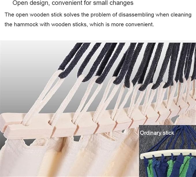 Portable Hammock Portable Tassel Hammock Anti-Rollover Camping Hammock Swing Bed for Outdoor for Backpacking Beach