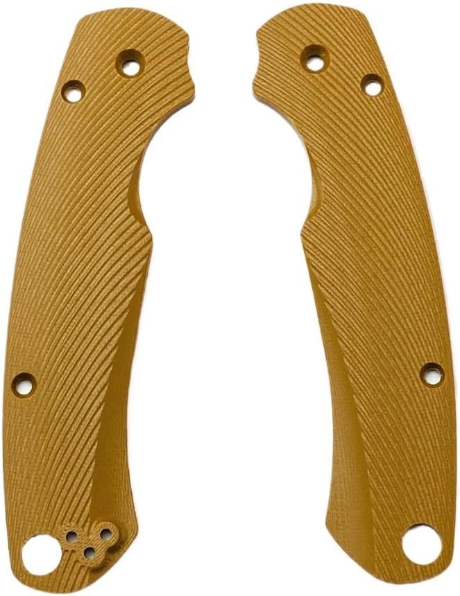 1 Pair Custom G10 Scales Handle Fits for C81 DIY Making Replacement Accessory(Brown)