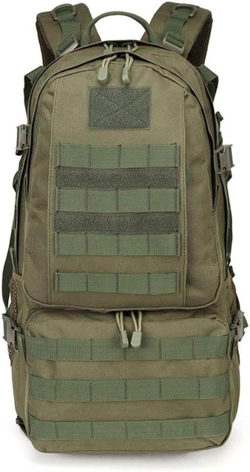 Outdoor Sports Pack Hiking Bag Tactical Rucksack Camo Knapsack Combat Camouflage Tactical Molle 40L Backpack - Green