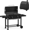 ONLYFIRE GRILLS Large BBQ Charcoal Grill with Cart &amp 2 Liftable Charcoal Trays 794 SQ.IN Cooking Area Heavy Duty Outdoor Barbecue Grill with Foldable Side Tables Wheels &amp Cover GS339