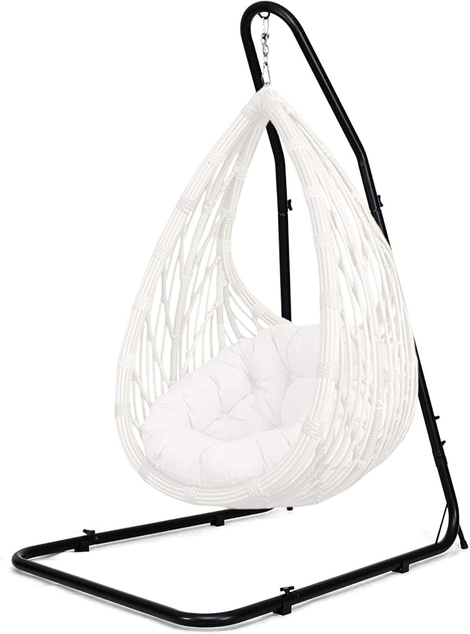 Happygrill Hammock Stand Adjustable Height 78.5 to 98.5 Replacement Hammock Stand for Hammock Air Porch Swing Chair