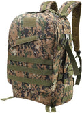 Military Tactical Backpack for Men and Women 3D Assault Pack Bag Rucksack with Molle System Hiking Pack (Jungle Digital)