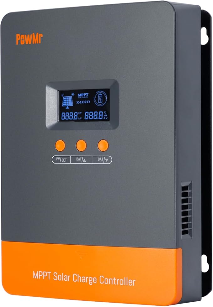 PowMr 80A MPPT Solar Charge Controller 12V 24V 36V 48V Auto Solar Controller PV Input Max 160V Supports up to 12 Parallel Connections Fit for AGM Gel FLD and Lithium【Update - Supports Parallel】