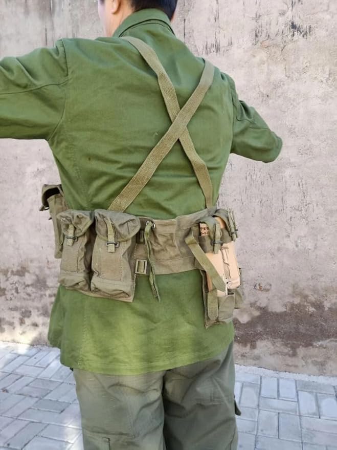 Vietnam WAR ERA Chinese Type 63 Pouch Chest-RIG Bandolier MAG Ammo ORIGINA Surplus Collection Tactical Versatile Fanny Pack