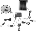 Solar Generator with Fan &amp Light Portable Solar Panel Kit for Outdoor Camping Emergency Greenhouse Shed Includes 3 Bulbs &amp 4000mAh Battery