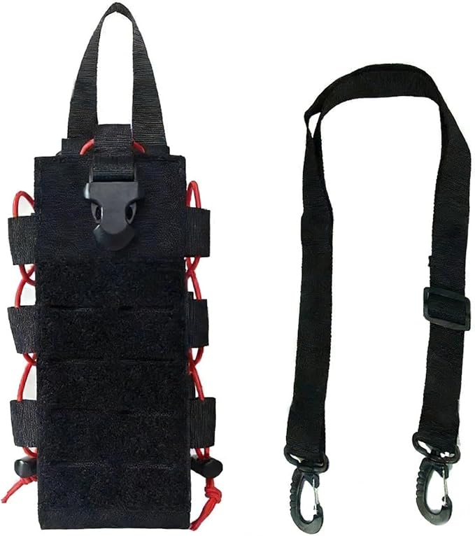 Tactics Backpack Water Bottle Holder with Shoulder Straps 1000D Adjustable Bottle Pouch Bag Carrier for Camping Hiking