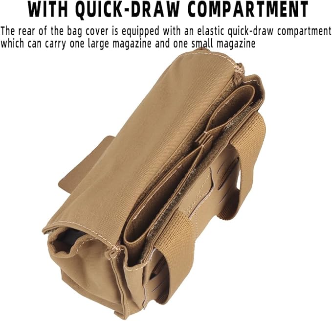 Tactical MOLLE 9MM/5.56 Mag PouchMultifunctional Groceries Pouch Military Utility Waist Bag Mobile Phone Fanny Pack for Vest Belt