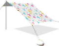 xigua Bow Tie Beach Tent Sun Shelter with Carrying Bag - Silver Coated Oxford Fabric Beach Canopy for Beach Camping Fishing - Includes Windproof Ropes Sandbags &amp Stakes