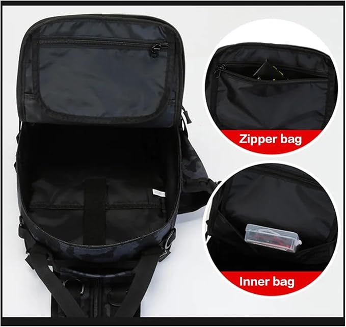 Genérico 20L Tactical Assault Bag Military Sling BackpackCompatible for Outdoor Hiking Campin(Black camouflage)