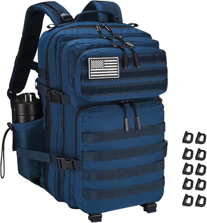 45L Tactical Backpack for Men Women Military Assault Pack with MOLLE Large 3 Day Bug Out Bag for Hiking Camping