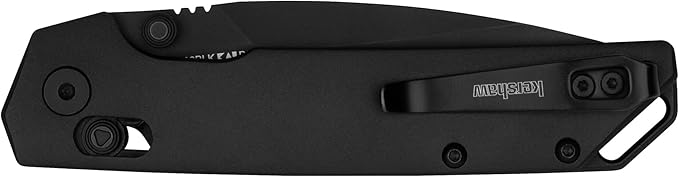Kershaw Black Iridium Folding Pocket Knife &amp Misdirect Pocketknife 2.9 in. 4Cr13 Black-Oxide Blackwash Finish Blade