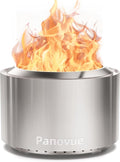 Panovue 22 Inch Smokeless Fire Pit Stainless Steel Wood Burning Outdoor Firepit for Outside Patio Backyard Camping and Outdoor GatheringsOutdoor Fire Place with Removable Ash Pan