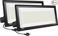 2 Pack 800W LED Flood Light OutdoorSuper Bright FloodLight with Plug80000LM 5000K Daylight White IP66 Waterproof Commercial Lighting for Sports FieldsCountsArenaStadium