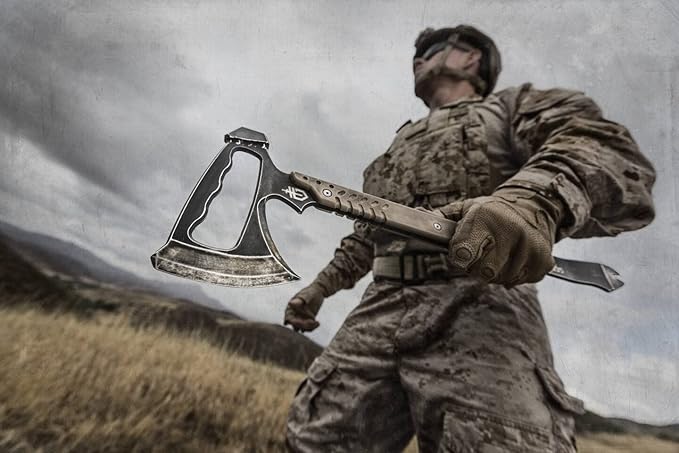 Gerber Gear Downrange Tactical Tomahawk Survival Multitool Made in USA Camping Axe with Hammer Head and Steel Pry Bar Includes Sheath with Integrated Molle Straps