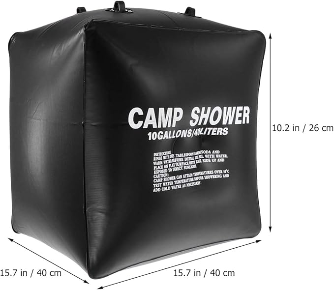 POPETPOP 1set Portable Outdoor Shower Camping Solar Water Bag Lightweight Solar Shower Bag for Hiking