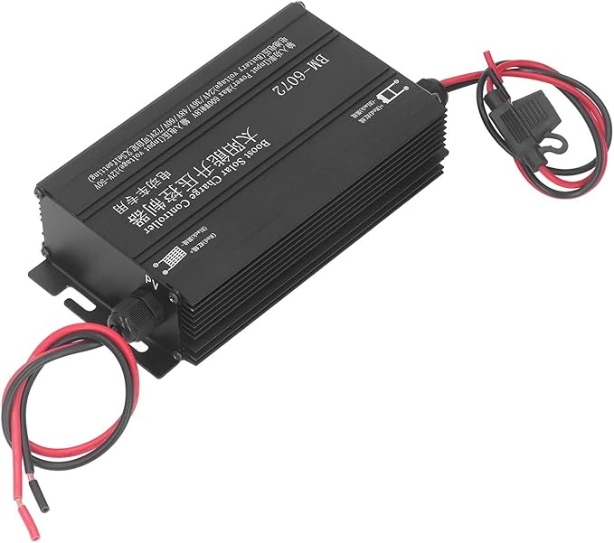 600W MPPT Boost Solar Charge Controller 12V 50V Input LCD Display Step Up Solar Charging Controller 24V 36V 48V 60V 72V Battery Charger for Electric Vehicles and Solar System Kits