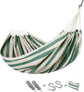 Cotton Fabric Hammock with Carrying Bag Outdoor Indoor Two Person Large Soft Hammock for Patio Porch Garden Backyard