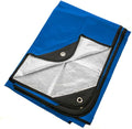 Arcturus All-Weather Outdoor Survival Blanket Thermal Emergency Blanket Reflective Heat Tarp with Grommets Lightweight for Camping Backpacking Hiking &amp Emergency Car Kits Blue 60x82in