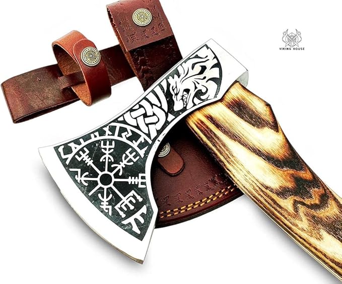 | Viking AxeHatchetThrowing AxesHand AxeGifts for himWood Working ToolViking Gifts for MenCamping HatchetTomahawkBearded Axe