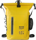Dry Bags Comfortable Versatile for Outdoor Waterproof Dry Bag - Roll Top Waterproof Backpack Sack Dry Bag for Kayaking Beach Rafting (Yellow)