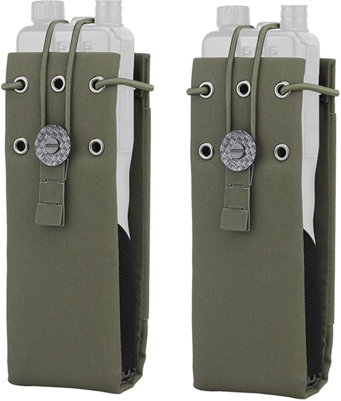 2PCS - F Model Tactical Holder Molle Radio Pouch Universal Radio Bag Adjustable Walkie Talkies Storage Outdoor Sports Duty Belt Pack