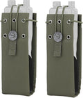 2PCS - F Model Tactical Holder Molle Radio Pouch Universal Radio Bag Adjustable Walkie Talkies Storage Outdoor Sports Duty Belt Pack