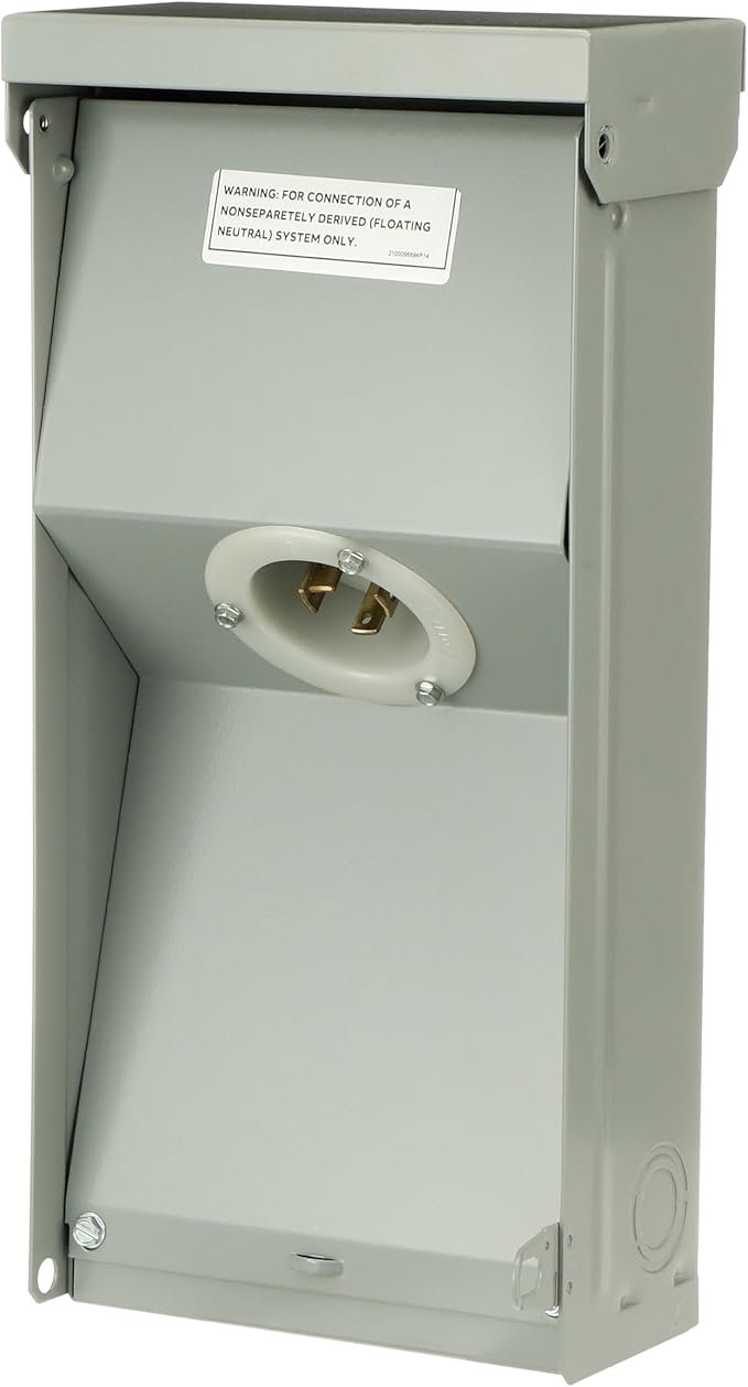 MIDWEST U030N 30A Power Inlet • 120/240V AC Input • Outdoor Power Inlet Box • NEMA 3R Enclosure • L14-30 Configuration • for Generators Transfer Switches and RV Hookups