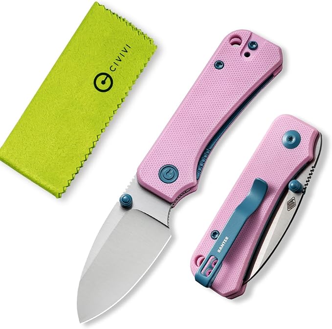 CIVIVI Small Pocket Knife for EDC Ben Petersen Folding Knife Baby Banter with 2.34 Nitro-V Blade G10 Handle Titanium Thumb Stud Opener C19068S-10