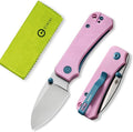 CIVIVI Small Pocket Knife for EDC Ben Petersen Folding Knife Baby Banter with 2.34 Nitro-V Blade G10 Handle Titanium Thumb Stud Opener C19068S-10