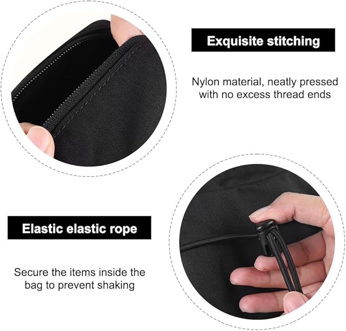 Tactical Pocket 3-Pocket Division Hydration Pouch Bag Lightweight Backpack Attachment Pouches with Elastic Rope for Tactical Organization