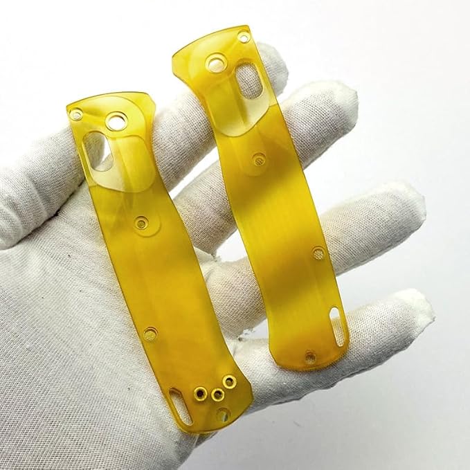 2-Piece Set PEI Scales Fits for Bugout 535 Clear Ultem Handle Patch DIY Accessory