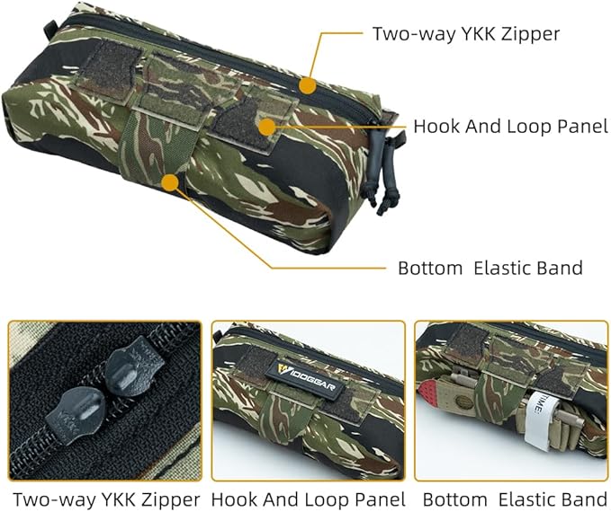 IDOGEAR Tactical Drop Pouch with Hook and Loop for JPC CPC AVS Vest Utility Tool Pouch Fanny Pack