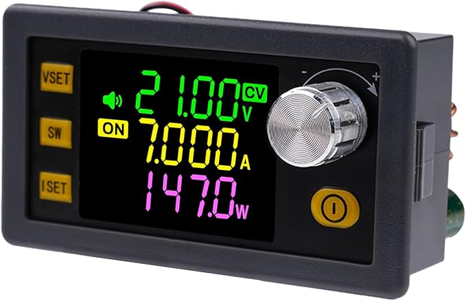 ZPSHYD Buck Boost Converter 150W 0-36V 7A Adjustable CNC DC Power Supply with MPPT Solar Charging Color LCD &amp 10 Memory Groups for Lab EV Camping XY-SK150