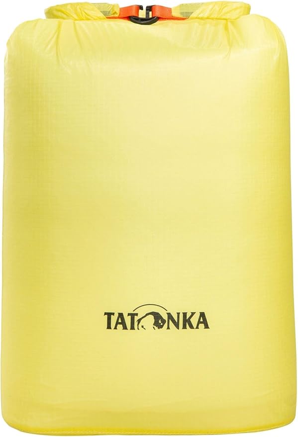 Tatonka Waterproof SQZY Dry Bag (5L // 10L // 15L or 20L Volume) - Ultralight Storage Bag with Roll Closure and Taped Seams - Ideal for Sorting Travel Luggage - PFC-Free