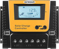 60A Solar Charge Controller 12V 24V 36V 48V Max PV 100VDC Backlit Display Solar Panels Off-Gird Quattro USB Intelligent PWM Regulator for LFP AGM SLD FLA BAT (60A)