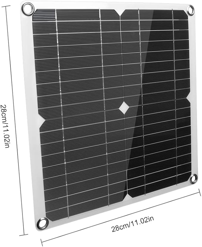 200W Solar Panel Kit 12V with 100A Solar Charge Controller and Extension Cable with Battery Clips for Boat Motorcycle Home Outdoor Lights RV Outdoor Camera Generators
